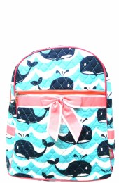 Quilted Backpack-WCO2828/CORAL
